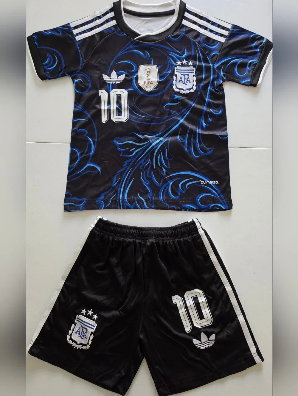 ARGENTINA 2026 World Cup kids away jersey shorts set camiseta niño Messi 10 S - Picture 2 of 2